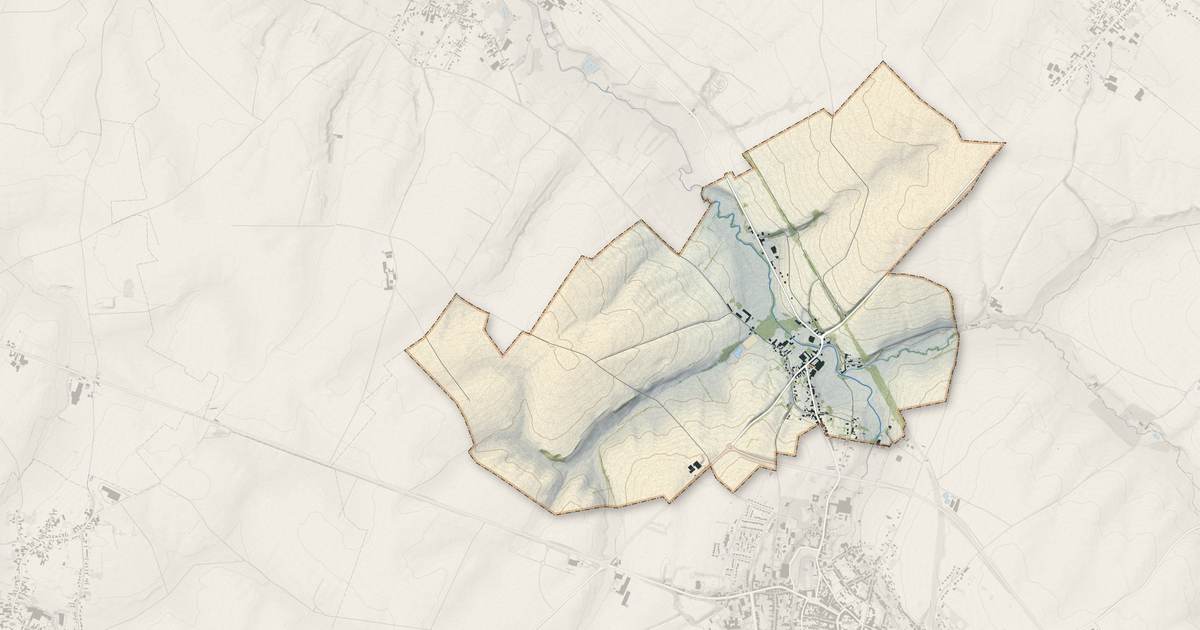 Portrait cartographique de Montay : relief, eau, forêts, bâti et voies, calculés à partir des données de l'IGN