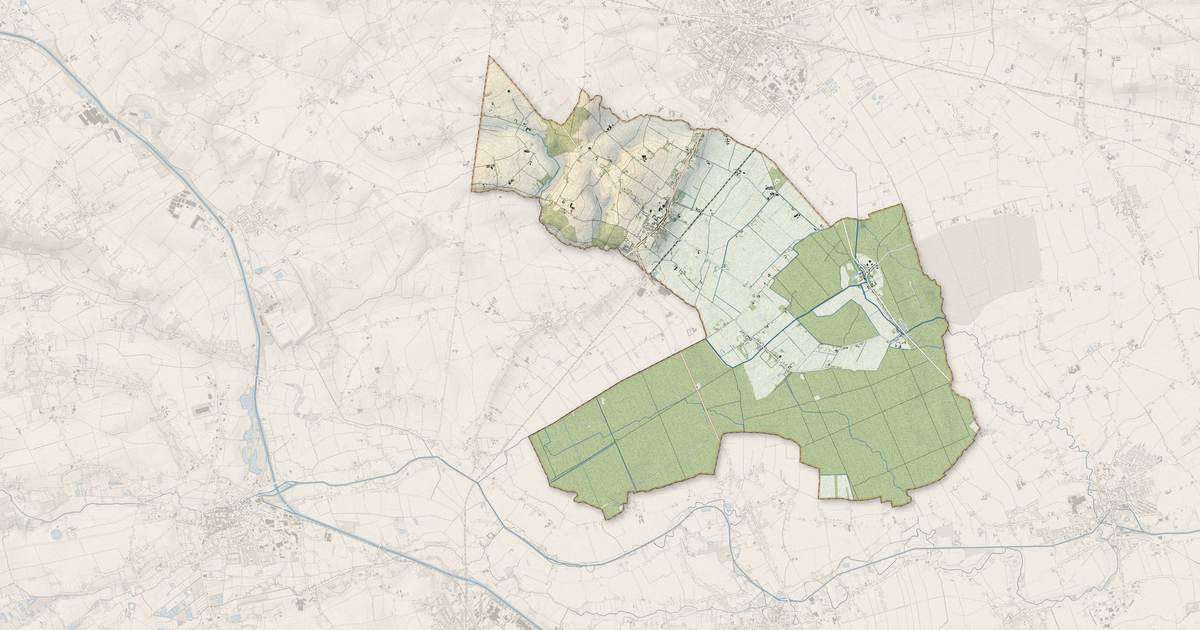 Portrait cartographique de Morbecque : relief, eau, forêts, bâti et voies, calculés à partir des données de l'IGN