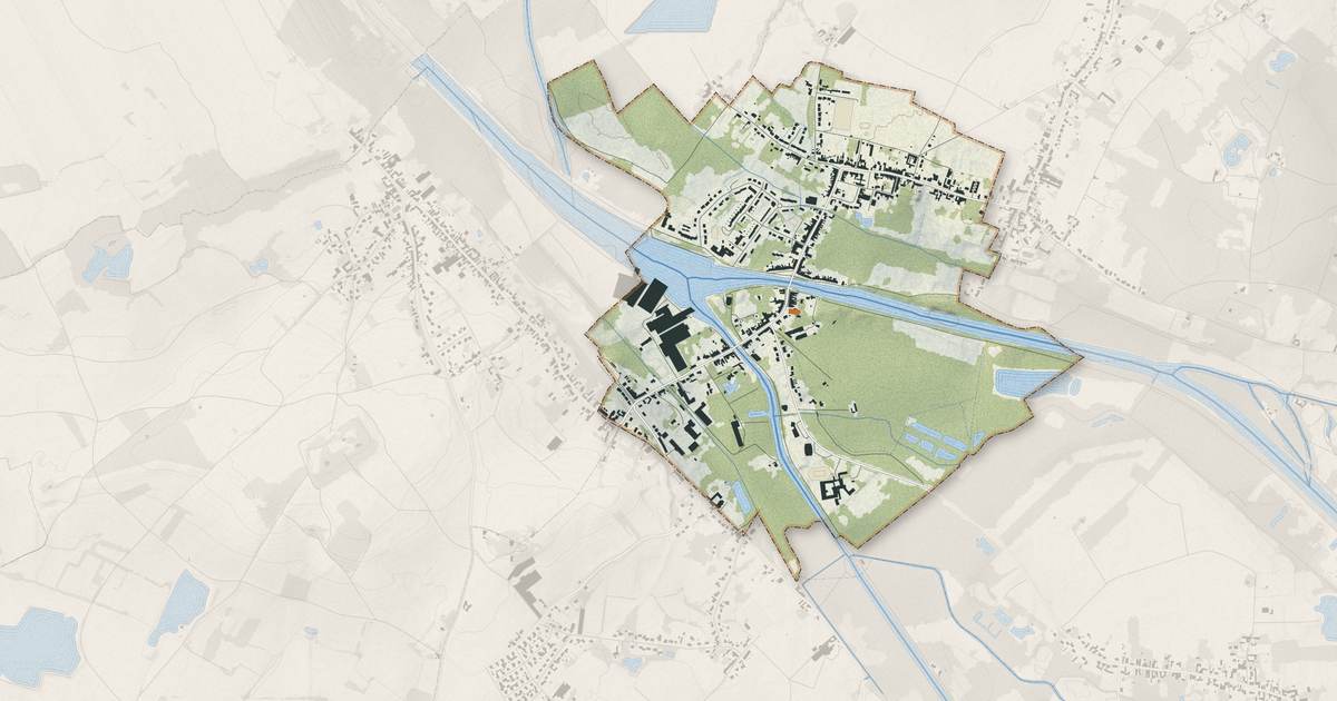 Portrait cartographique de Mortagne-du-Nord : relief, eau, forêts, bâti et voies, calculés à partir des données de l'IGN