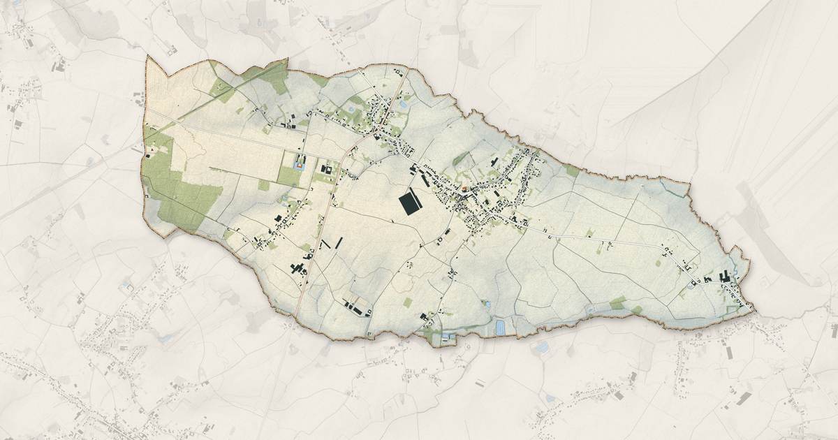 Portrait cartographique de Mouchin : relief, eau, forêts, bâti et voies, calculés à partir des données de l'IGN