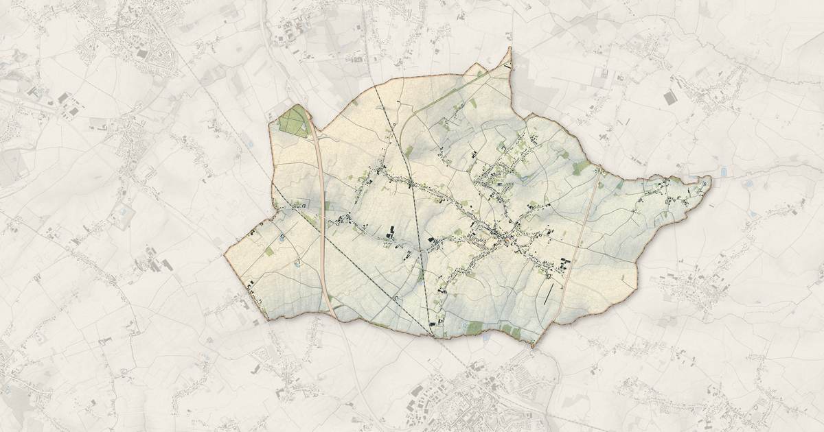 Portrait cartographique de Nomain : relief, eau, forêts, bâti et voies, calculés à partir des données de l'IGN