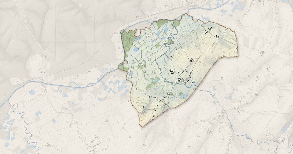 Portrait cartographique de Noyelles-sur-Sambre : relief, eau, forêts, bâti et voies, calculés à partir des données de l'IGN