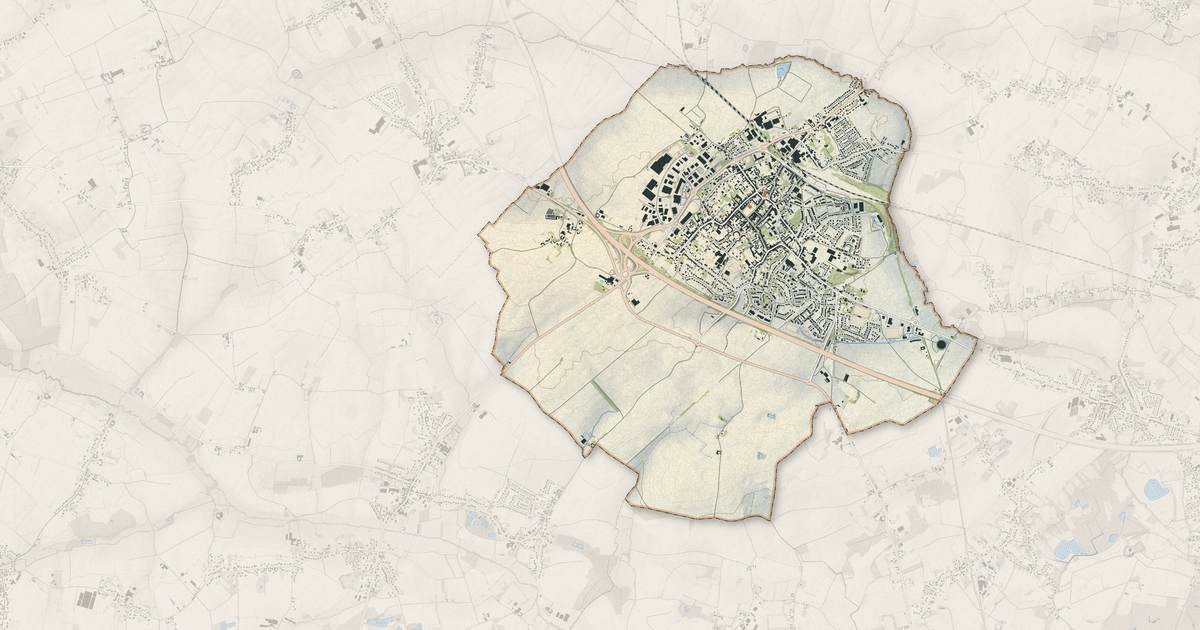 Portrait cartographique de Orchies : relief, eau, forêts, bâti et voies, calculés à partir des données de l'IGN