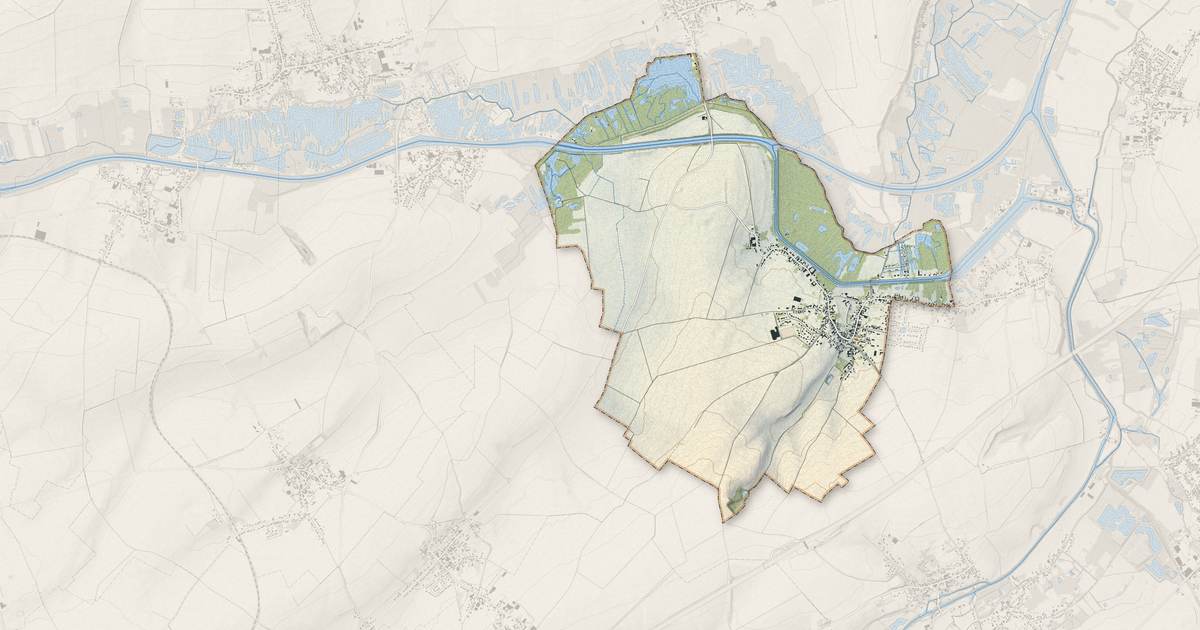 Portrait cartographique de Paillencourt : relief, eau, forêts, bâti et voies, calculés à partir des données de l'IGN