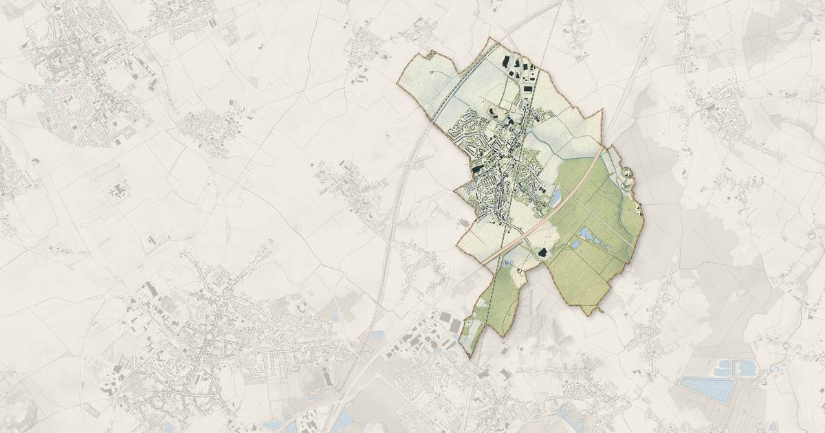 Portrait cartographique de Phalempin : relief, eau, forêts, bâti et voies, calculés à partir des données de l'IGN
