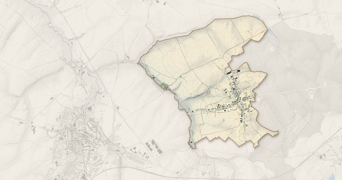 Portrait cartographique de Pommereuil : relief, eau, forêts, bâti et voies, calculés à partir des données de l'IGN