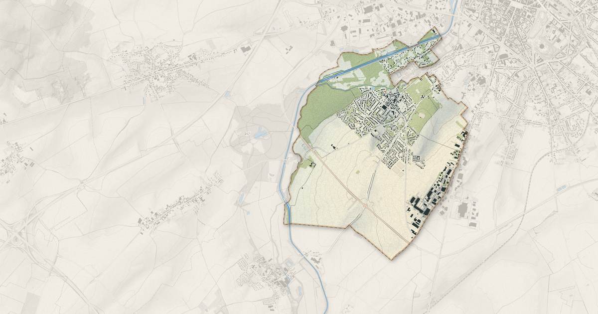 Portrait cartographique de Proville : relief, eau, forêts, bâti et voies, calculés à partir des données de l'IGN