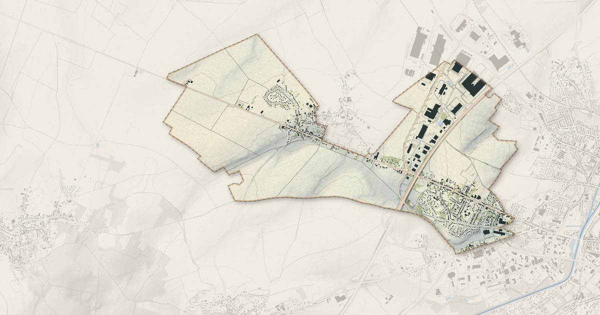 Portrait cartographique de Raillencourt-Sainte-Olle : relief, eau, forêts, bâti et voies, calculés à partir des données de l'IGN