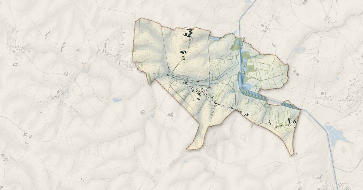 Portrait cartographique de Rejet-de-Beaulieu : relief, eau, forêts, bâti et voies, calculés à partir des données de l'IGN