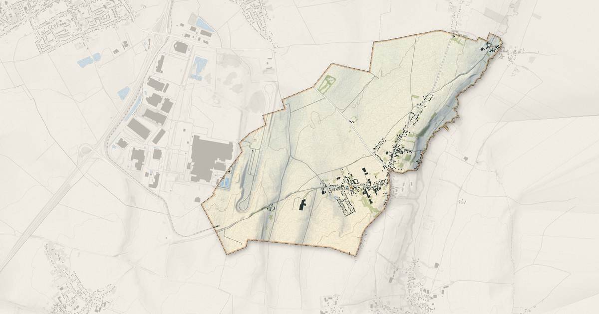 Portrait cartographique de Rombies-et-Marchipont : relief, eau, forêts, bâti et voies, calculés à partir des données de l'IGN