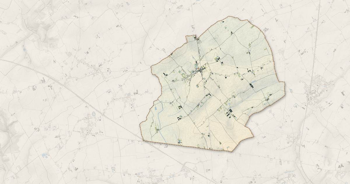 Portrait cartographique de Rubrouck : relief, eau, forêts, bâti et voies, calculés à partir des données de l'IGN