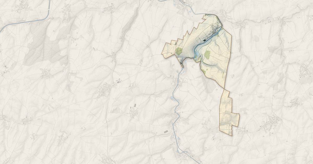 Portrait cartographique de Les Rues-des-Vignes : relief, eau, forêts, bâti et voies, calculés à partir des données de l'IGN