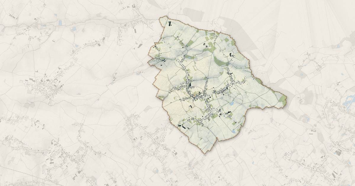 Portrait cartographique de Rumegies : relief, eau, forêts, bâti et voies, calculés à partir des données de l'IGN