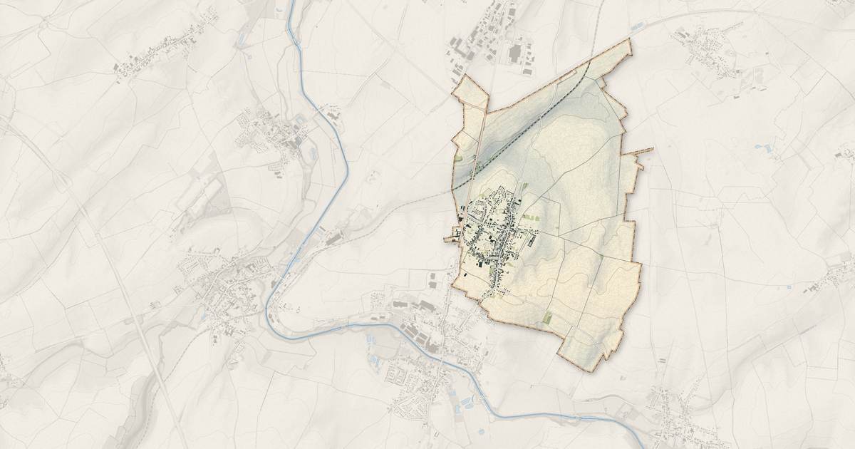 Portrait cartographique de Rumilly-en-Cambrésis : relief, eau, forêts, bâti et voies, calculés à partir des données de l'IGN