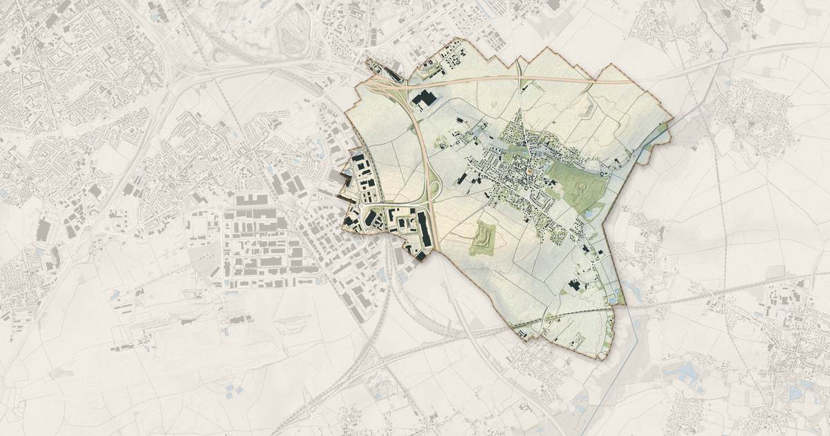 Portrait cartographique de Sainghin-en-Mélantois : relief, eau, forêts, bâti et voies, calculés à partir des données de l'IGN