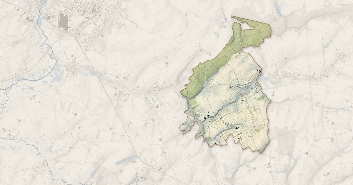 Portrait cartographique de Saint-Aubin : relief, eau, forêts, bâti et voies, calculés à partir des données de l'IGN