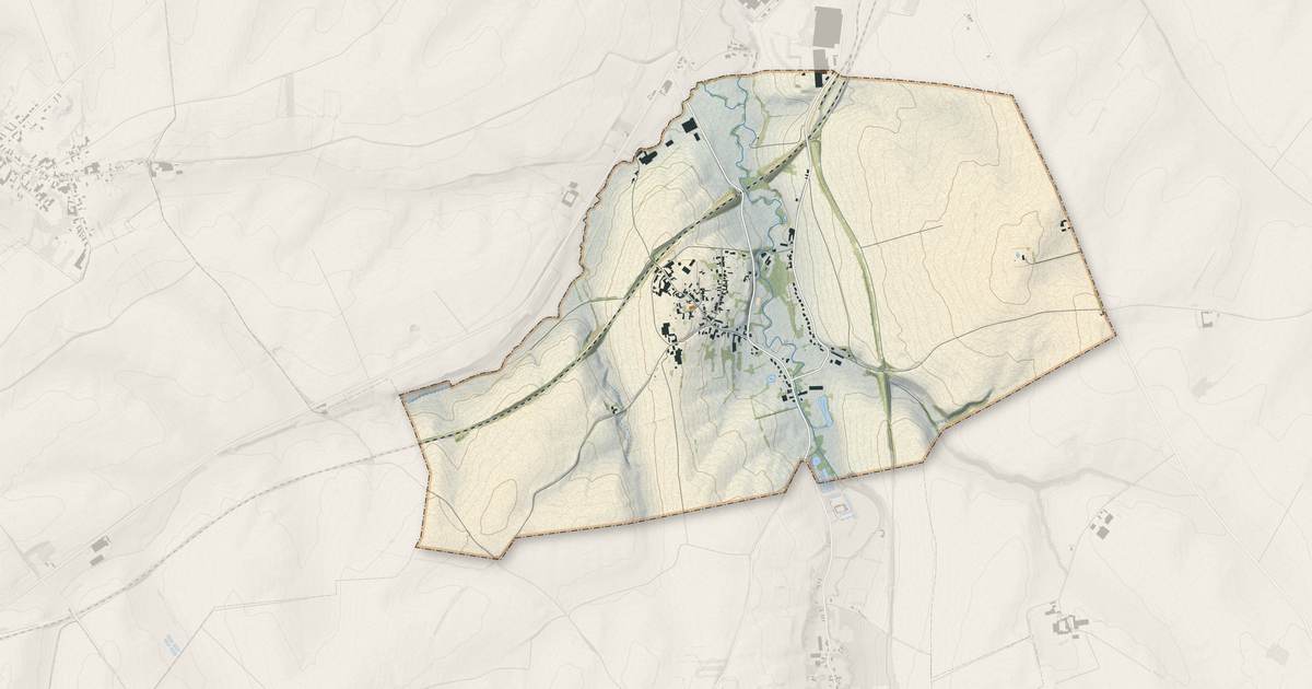Portrait cartographique de Saint-Benin : relief, eau, forêts, bâti et voies, calculés à partir des données de l'IGN