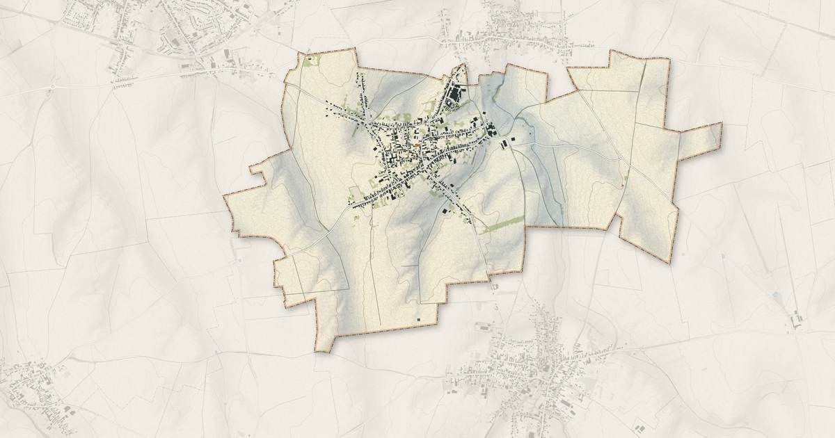 Portrait cartographique de Saint-Hilaire-lez-Cambrai : relief, eau, forêts, bâti et voies, calculés à partir des données de l'IGN