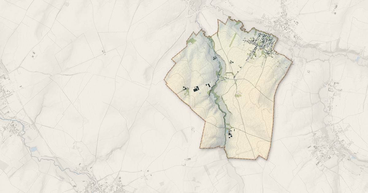 Portrait cartographique de Saint-Martin-sur-Écaillon : relief, eau, forêts, bâti et voies, calculés à partir des données de l'IGN