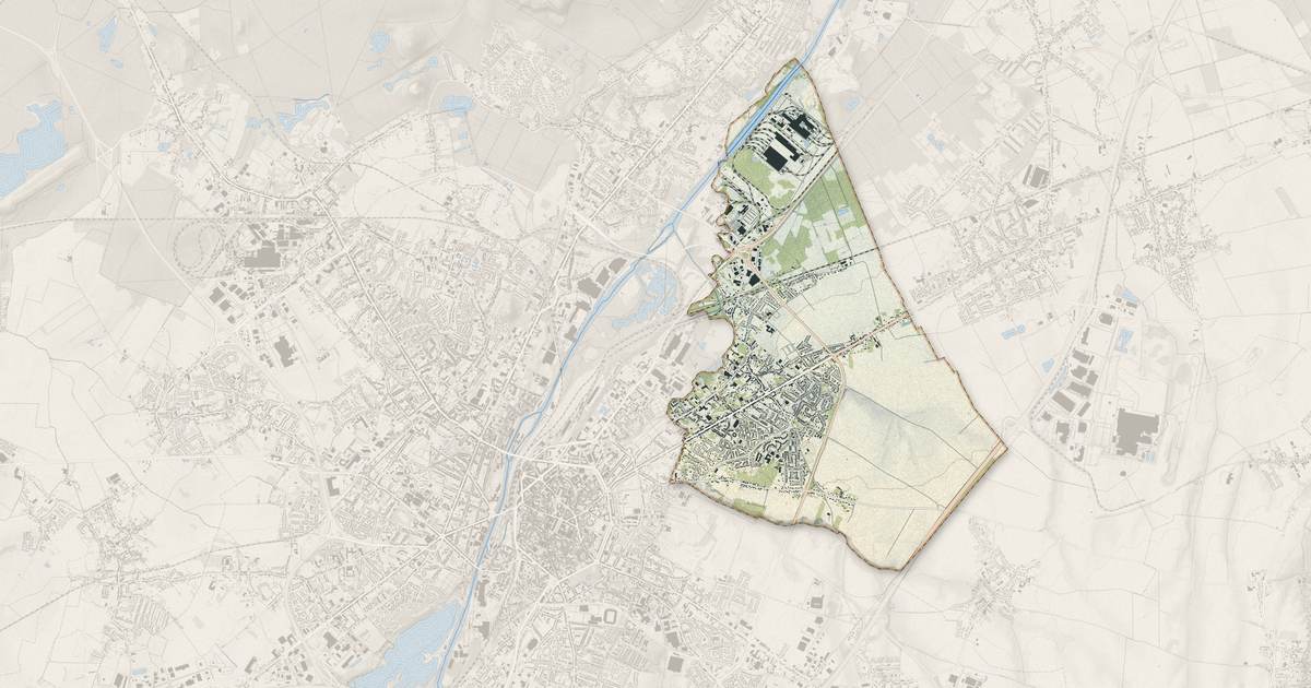 Portrait cartographique de Saint-Saulve : relief, eau, forêts, bâti et voies, calculés à partir des données de l'IGN