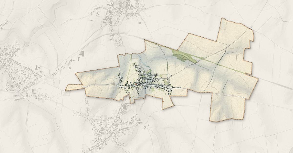 Portrait cartographique de Saint-Vaast-en-Cambrésis : relief, eau, forêts, bâti et voies, calculés à partir des données de l'IGN