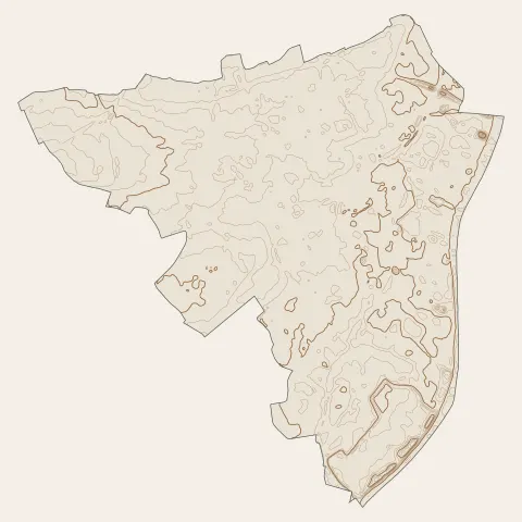 Santes : courbes de niveau