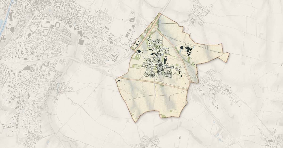 Portrait cartographique de Saultain : relief, eau, forêts, bâti et voies, calculés à partir des données de l'IGN
