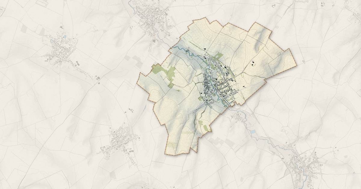 Portrait cartographique de Saulzoir : relief, eau, forêts, bâti et voies, calculés à partir des données de l'IGN