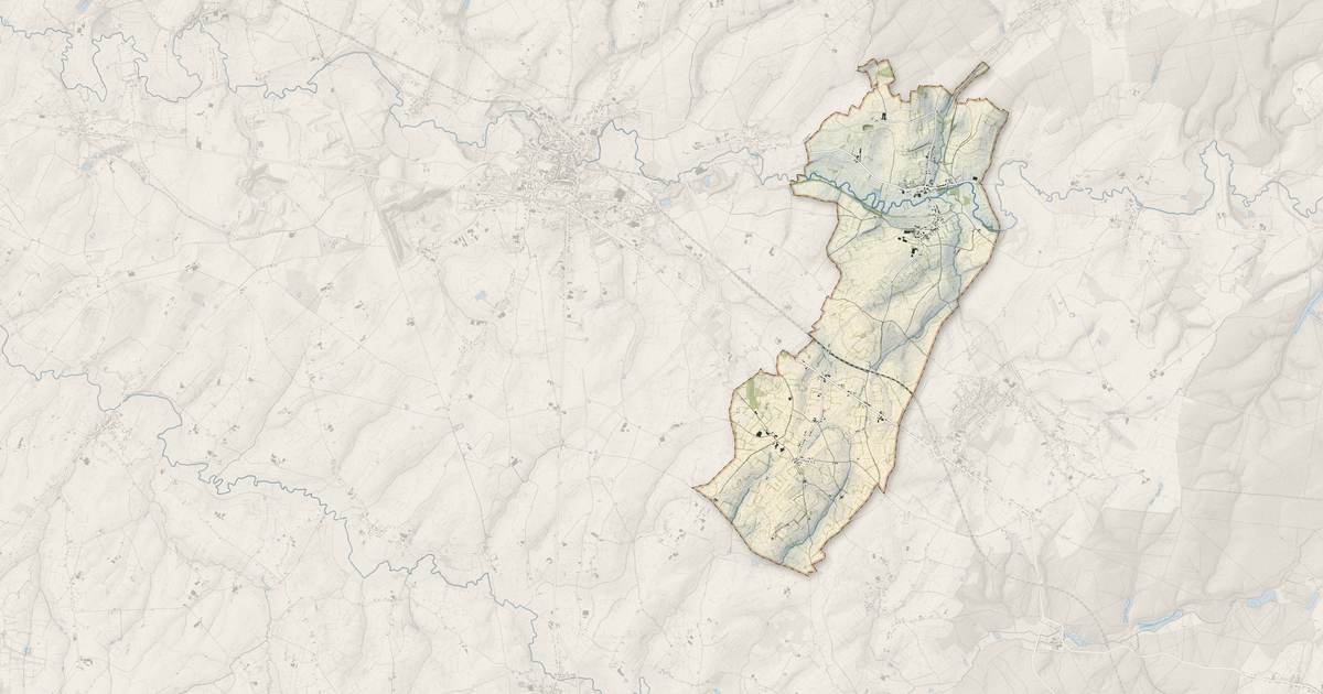 Portrait cartographique de Sémeries : relief, eau, forêts, bâti et voies, calculés à partir des données de l'IGN