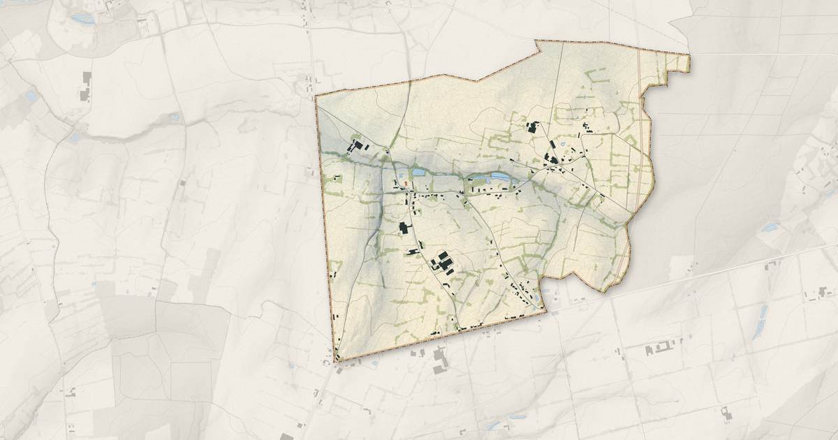 Portrait cartographique de Semousies : relief, eau, forêts, bâti et voies, calculés à partir des données de l'IGN