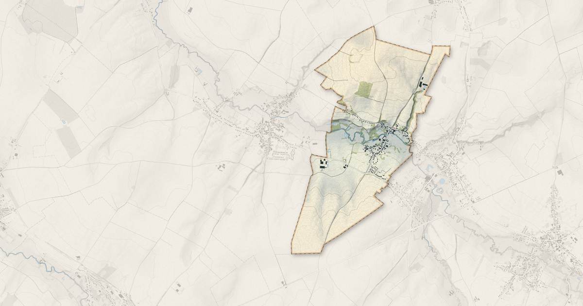 Portrait cartographique de Sommaing : relief, eau, forêts, bâti et voies, calculés à partir des données de l'IGN