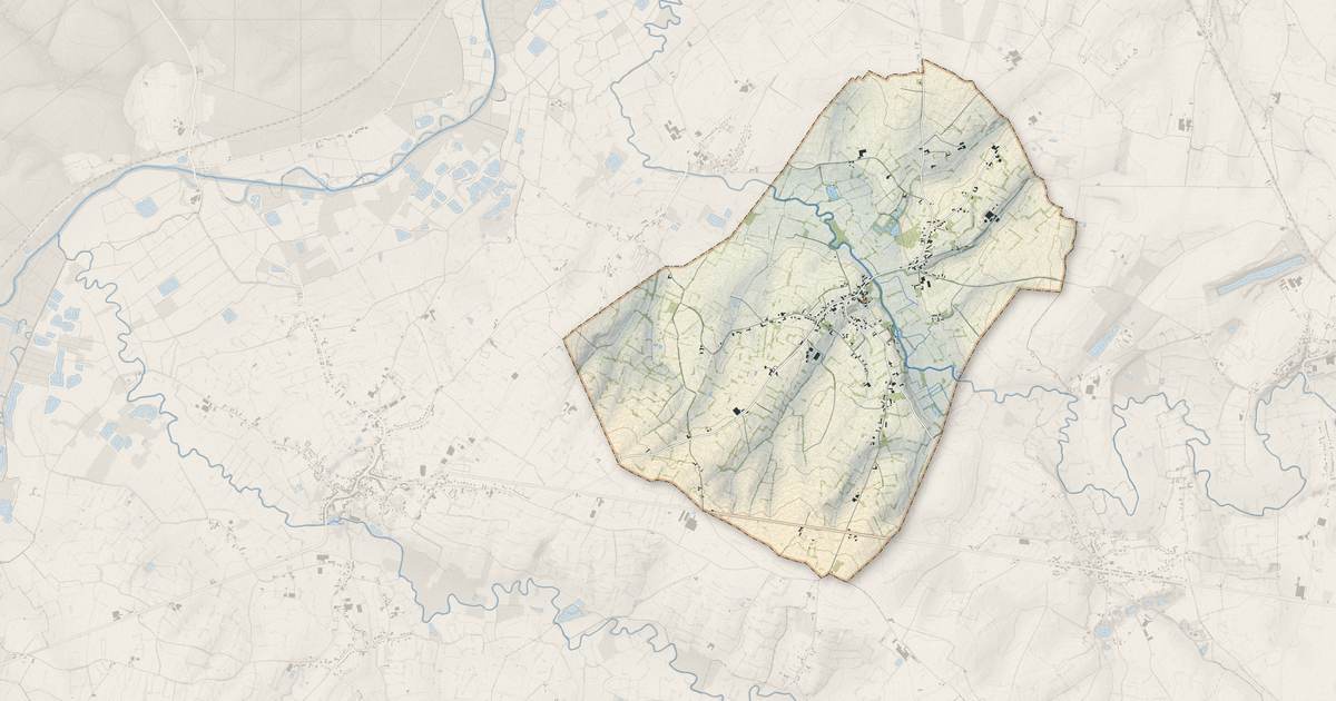 Portrait cartographique de Taisnières-en-Thiérache : relief, eau, forêts, bâti et voies, calculés à partir des données de l'IGN