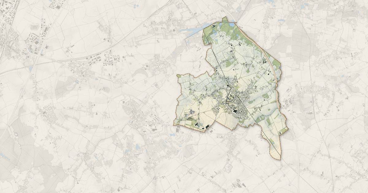 Portrait cartographique de Templeuve-en-Pévèle : relief, eau, forêts, bâti et voies, calculés à partir des données de l'IGN