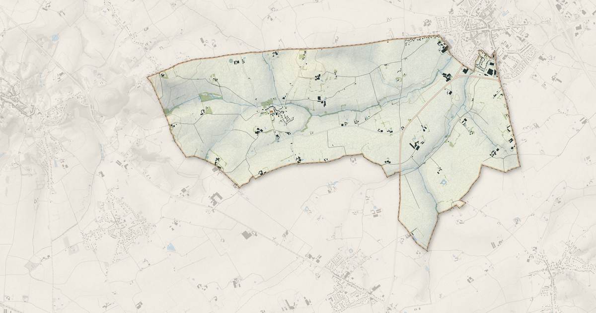 Portrait cartographique de Terdeghem : relief, eau, forêts, bâti et voies, calculés à partir des données de l'IGN