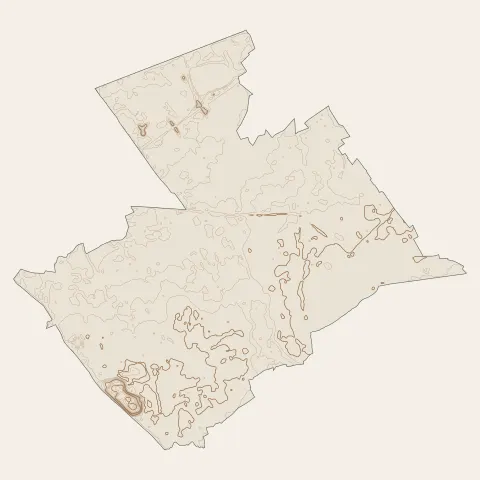 Téteghem-Coudekerque-Village : courbes de niveau