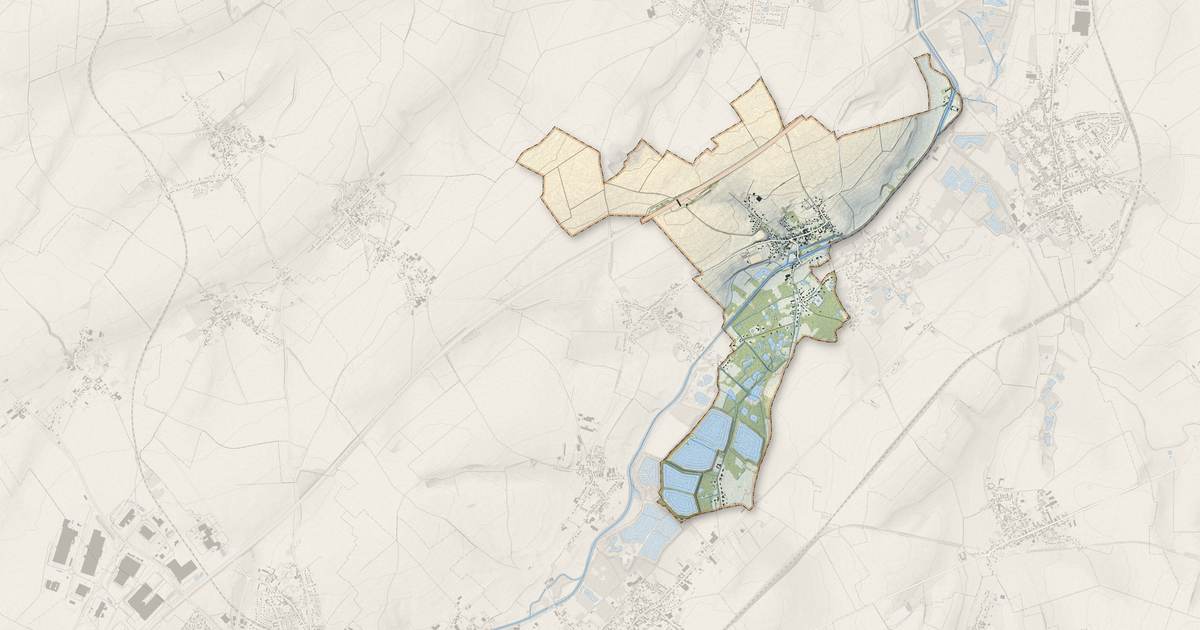 Portrait cartographique de Thun-l'Évêque : relief, eau, forêts, bâti et voies, calculés à partir des données de l'IGN