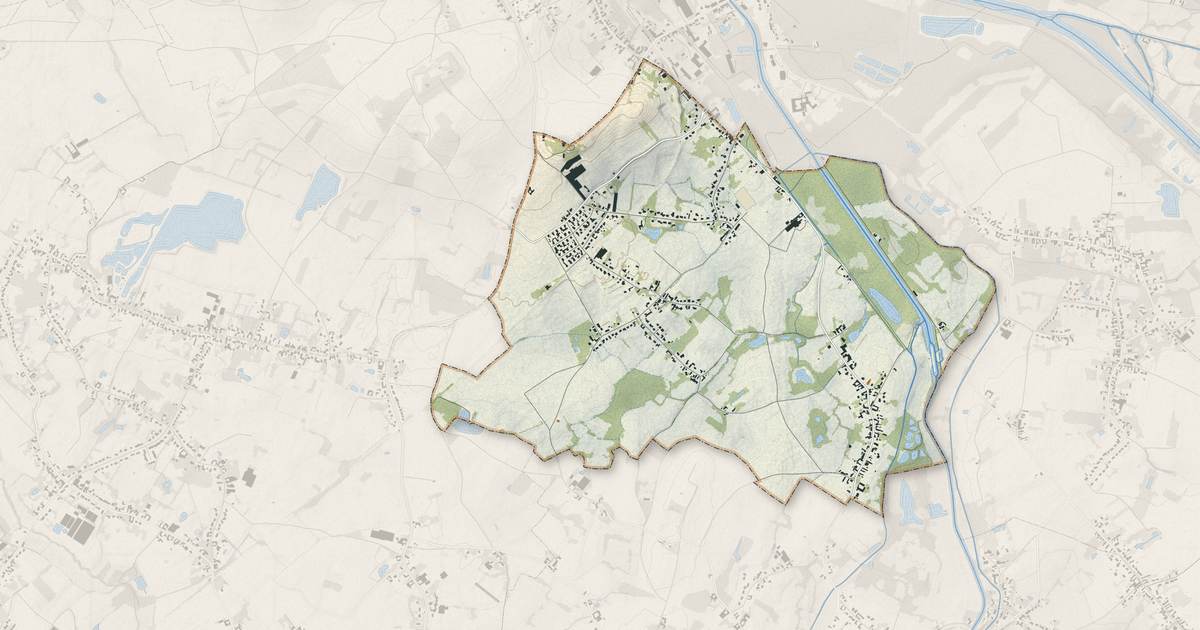 Portrait cartographique de Thun-Saint-Amand : relief, eau, forêts, bâti et voies, calculés à partir des données de l'IGN