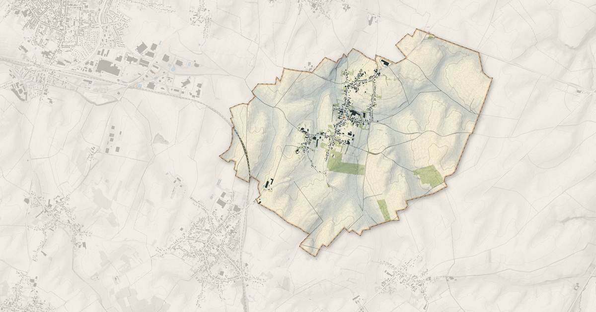 Portrait cartographique de Troisvilles : relief, eau, forêts, bâti et voies, calculés à partir des données de l'IGN