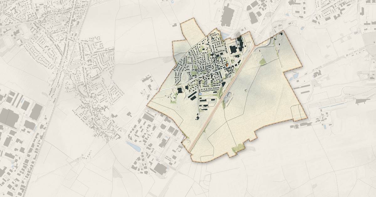 Portrait cartographique de Vendeville : relief, eau, forêts, bâti et voies, calculés à partir des données de l'IGN
