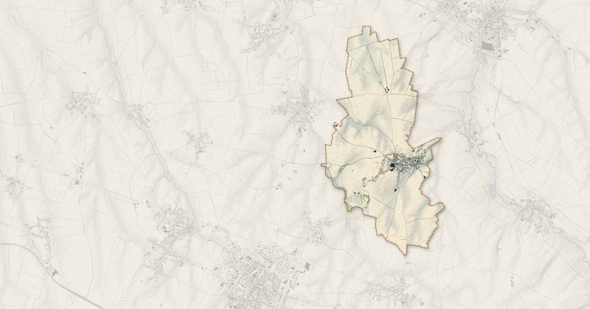 Portrait cartographique de Viesly : relief, eau, forêts, bâti et voies, calculés à partir des données de l'IGN