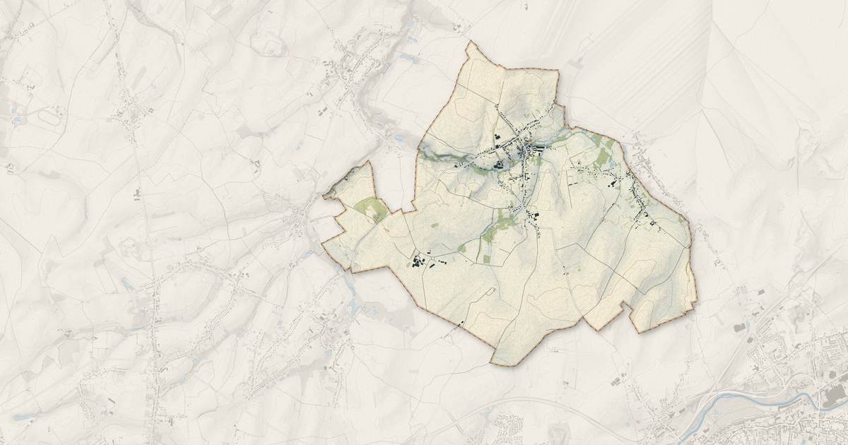 Portrait cartographique de Vieux-Reng : relief, eau, forêts, bâti et voies, calculés à partir des données de l'IGN
