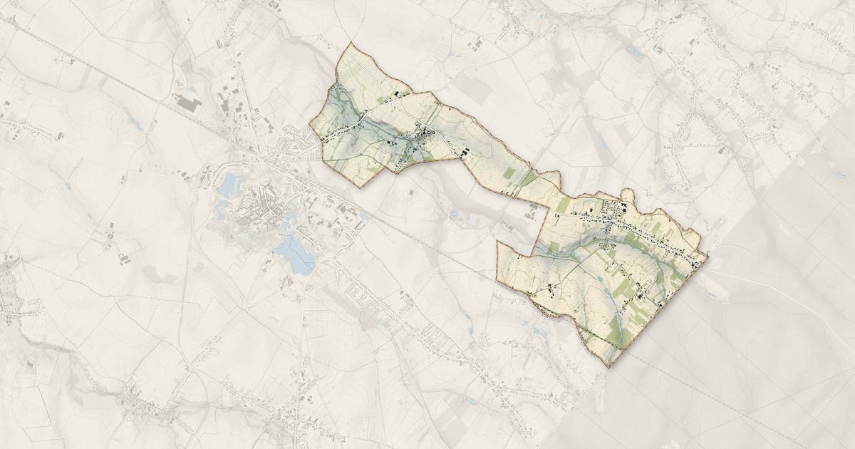 Portrait cartographique de Villereau : relief, eau, forêts, bâti et voies, calculés à partir des données de l'IGN