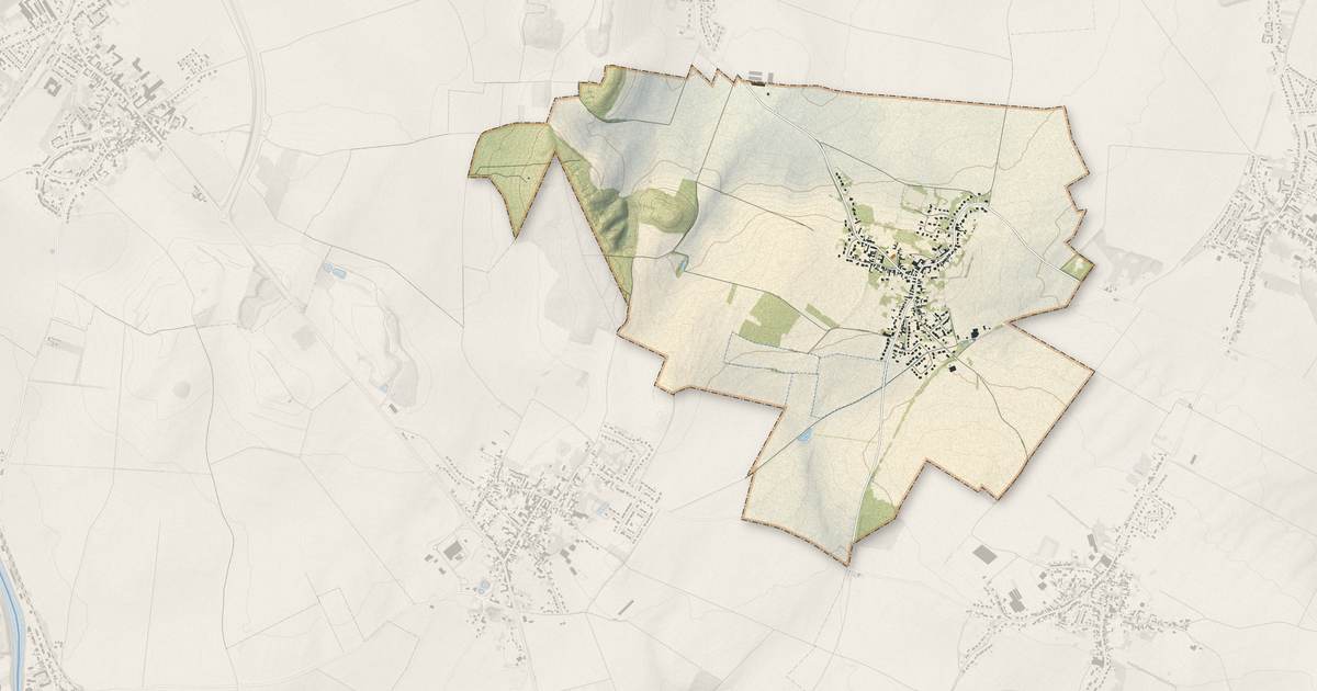 Portrait cartographique de Villers-au-Tertre : relief, eau, forêts, bâti et voies, calculés à partir des données de l'IGN