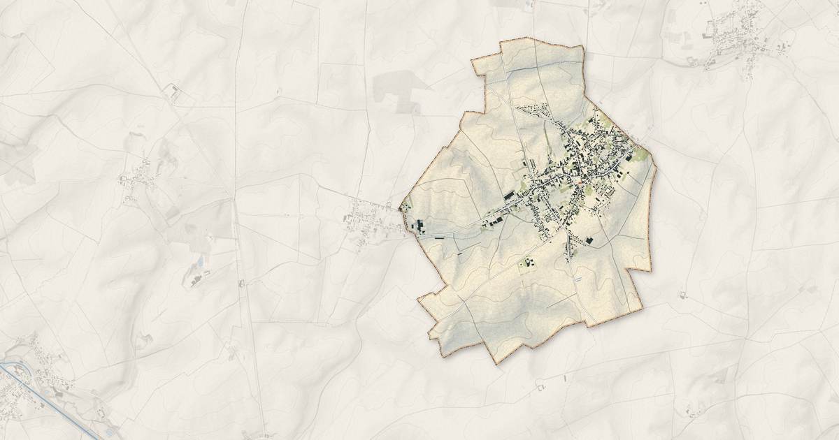 Portrait cartographique de Villers-Outréaux : relief, eau, forêts, bâti et voies, calculés à partir des données de l'IGN