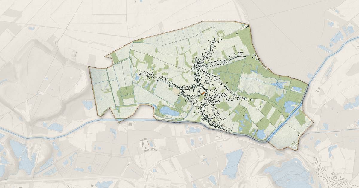 Portrait cartographique de Vred : relief, eau, forêts, bâti et voies, calculés à partir des données de l'IGN