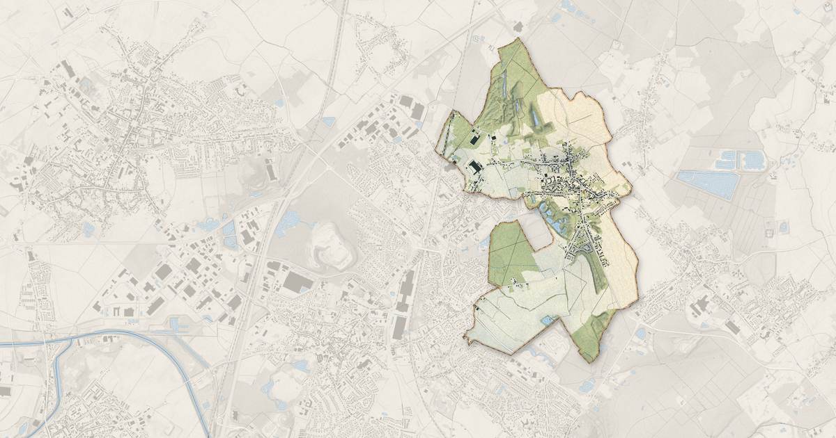 Portrait cartographique de Wahagnies : relief, eau, forêts, bâti et voies, calculés à partir des données de l'IGN