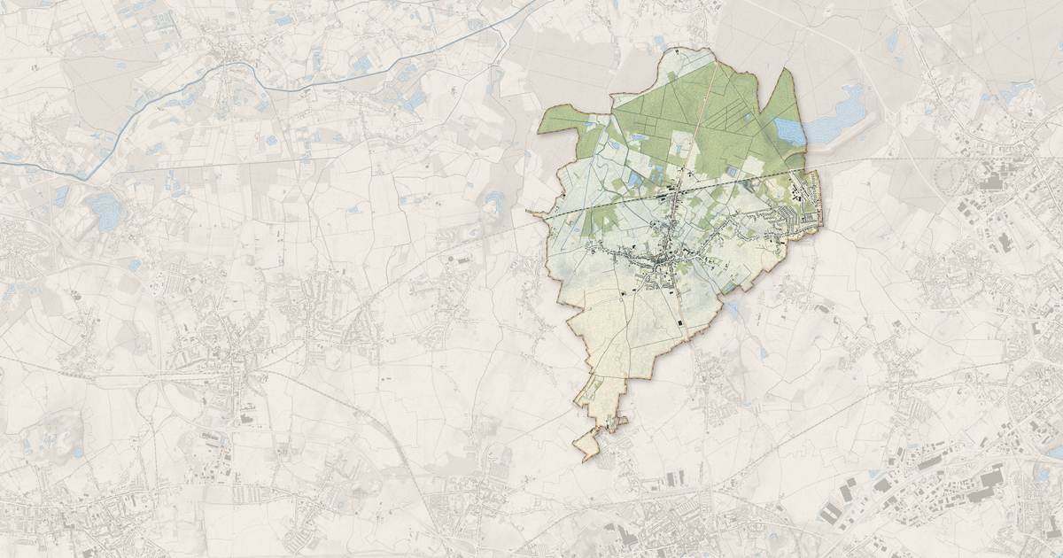 Portrait cartographique de Wallers : relief, eau, forêts, bâti et voies, calculés à partir des données de l'IGN