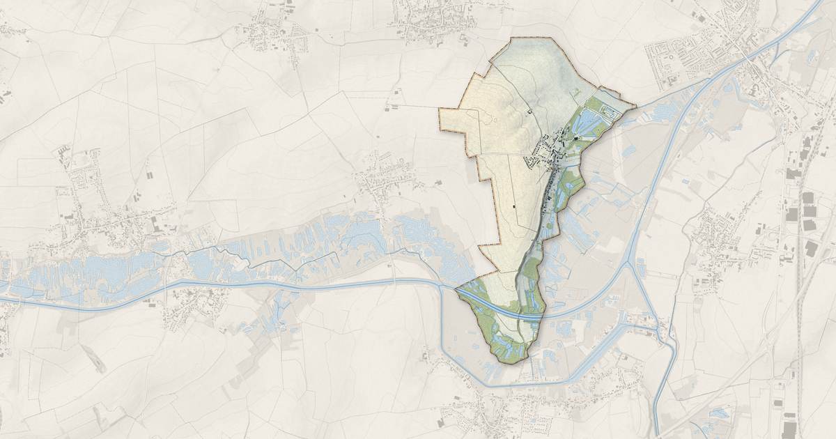 Portrait cartographique de Wavrechain-sous-Faulx : relief, eau, forêts, bâti et voies, calculés à partir des données de l'IGN