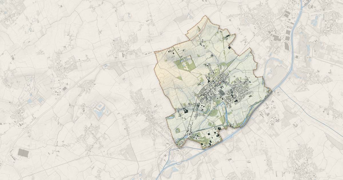 Portrait cartographique de Wavrin : relief, eau, forêts, bâti et voies, calculés à partir des données de l'IGN