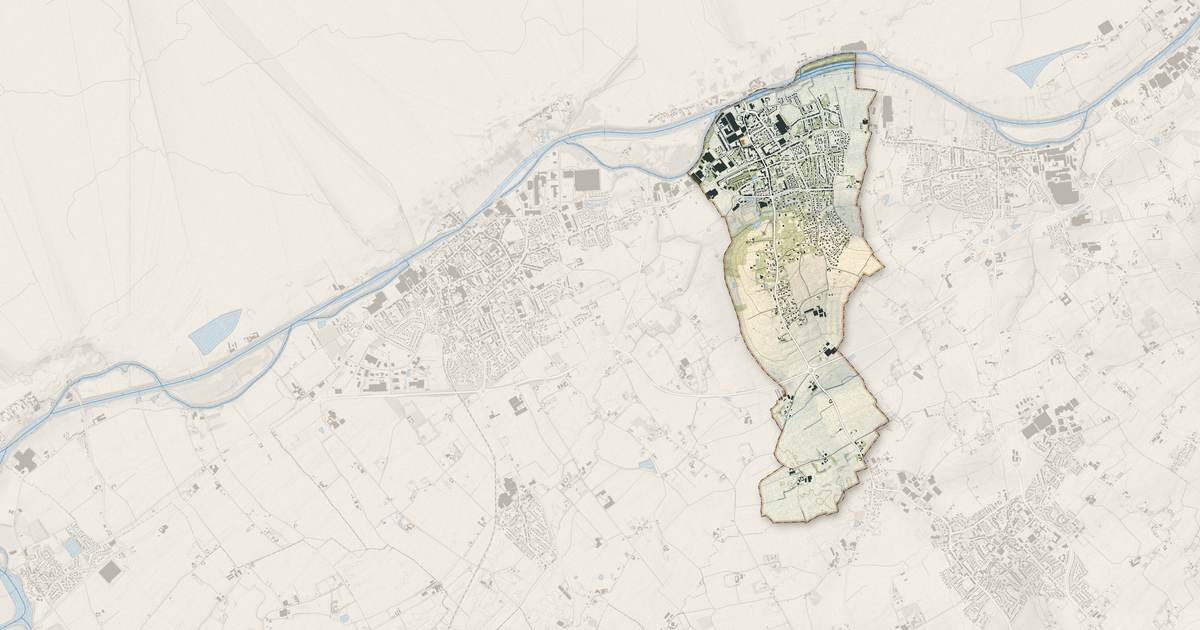 Portrait cartographique de Wervicq-Sud : relief, eau, forêts, bâti et voies, calculés à partir des données de l'IGN